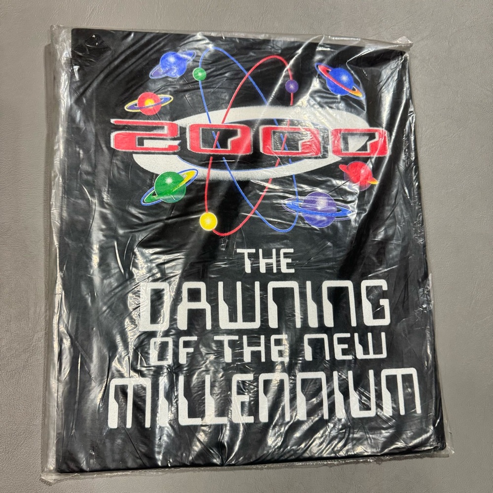 Vintage Y2K 2000 Millennium T Shirt L All Sport Maxweight Sealed NOS